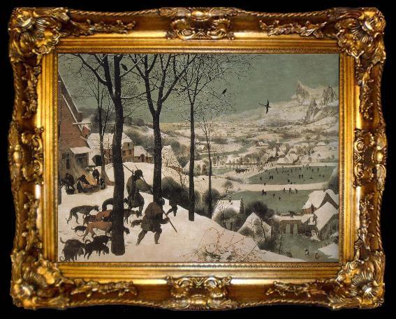 framed  Pieter Bruegel Snow hunting, ta009-2